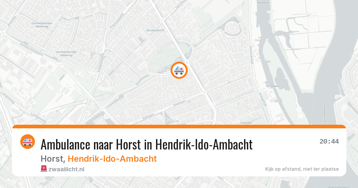 Ambulance naar Horst in Hendrik-Ido-Ambacht — 16 jun 2026