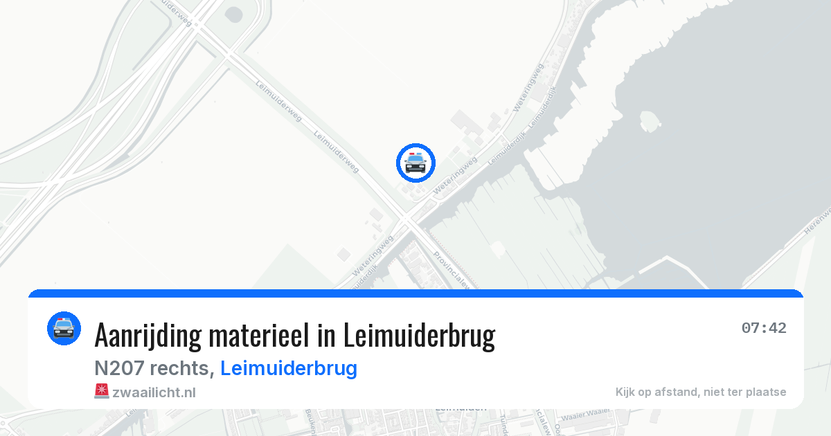 Aanrijding materieel in Leimuiderbrug — 2 jun 2026