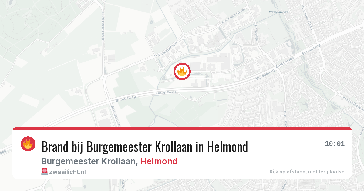 Brand bij Burgemeester Krollaan in Helmond — 28 jun 2026