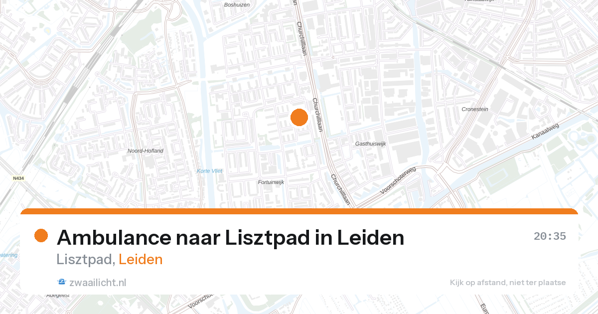 Ambulance naar Lisztpad in Leiden — 28 aug 2026