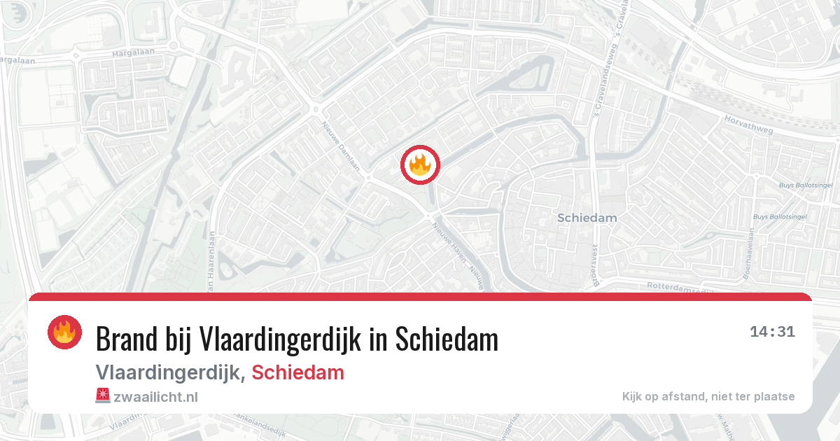 Brand bij Vlaardingerdijk in Schiedam — 27 mei 2026