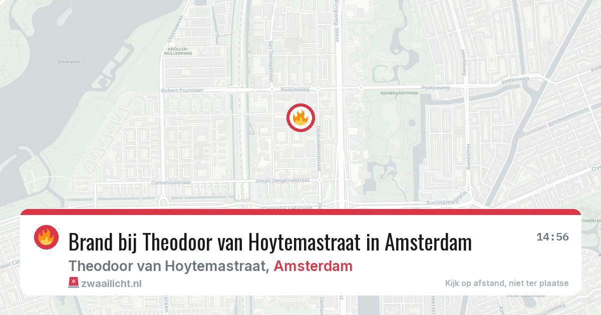 Brand bij Theodoor van Hoytemastraat in Amsterdam — 1 jul 2026