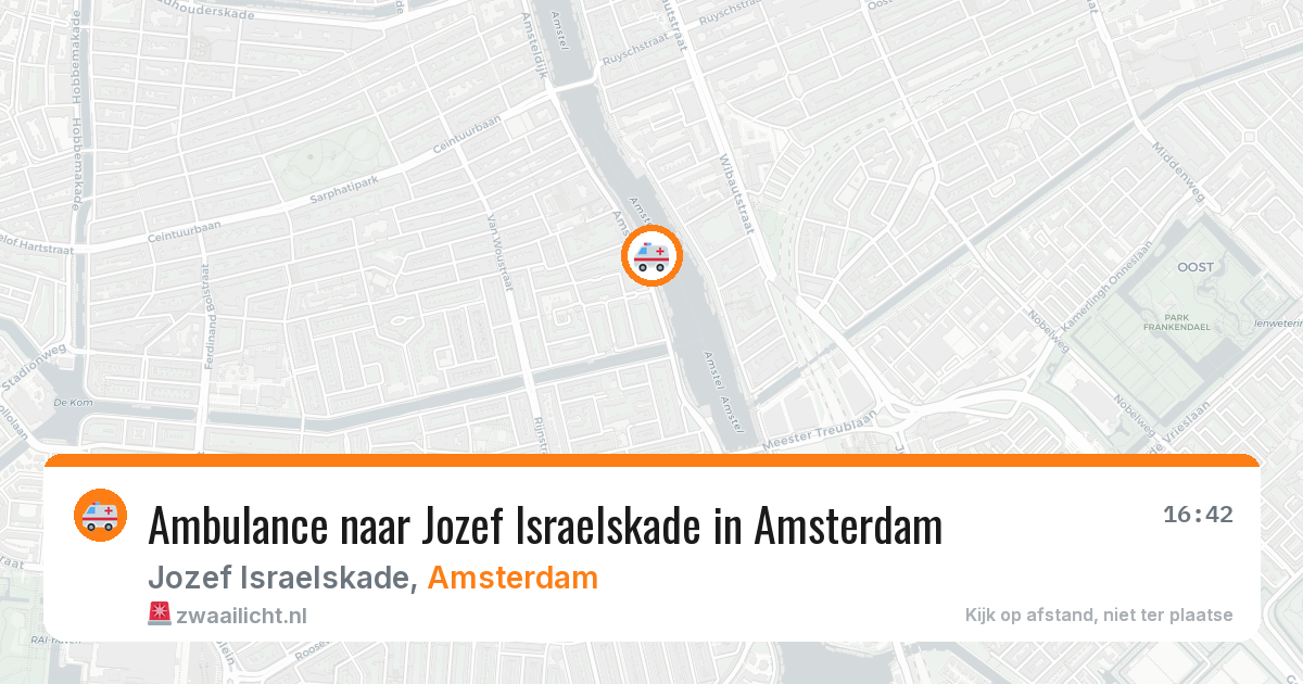 Ambulance naar Jozef Israelskade in Amsterdam — 17 mrt 2026