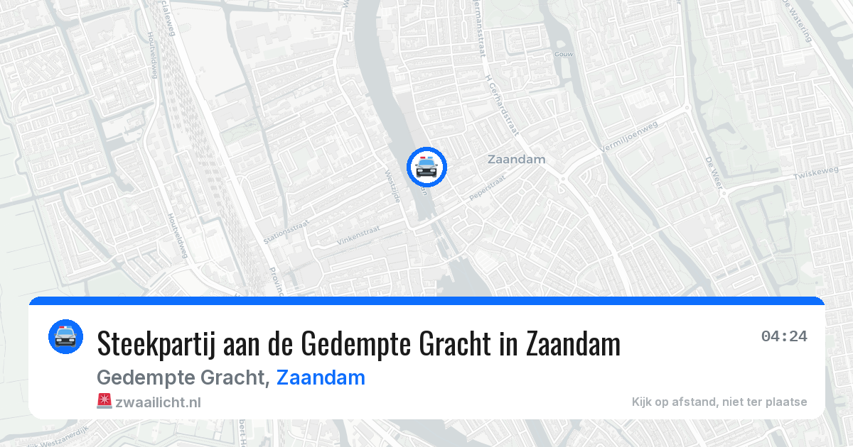 Steekpartij aan de Gedempte Gracht in Zaandam — 23 mei 2026