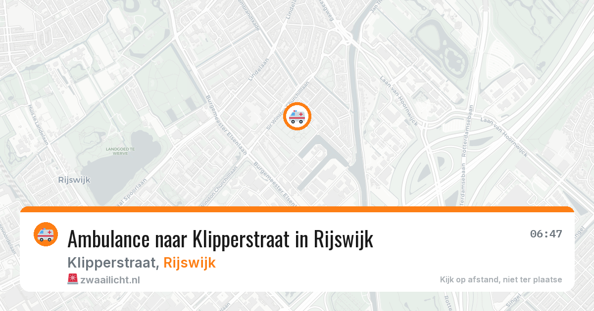 Ambulance naar Klipperstraat in Rijswijk — 12 mei 2026