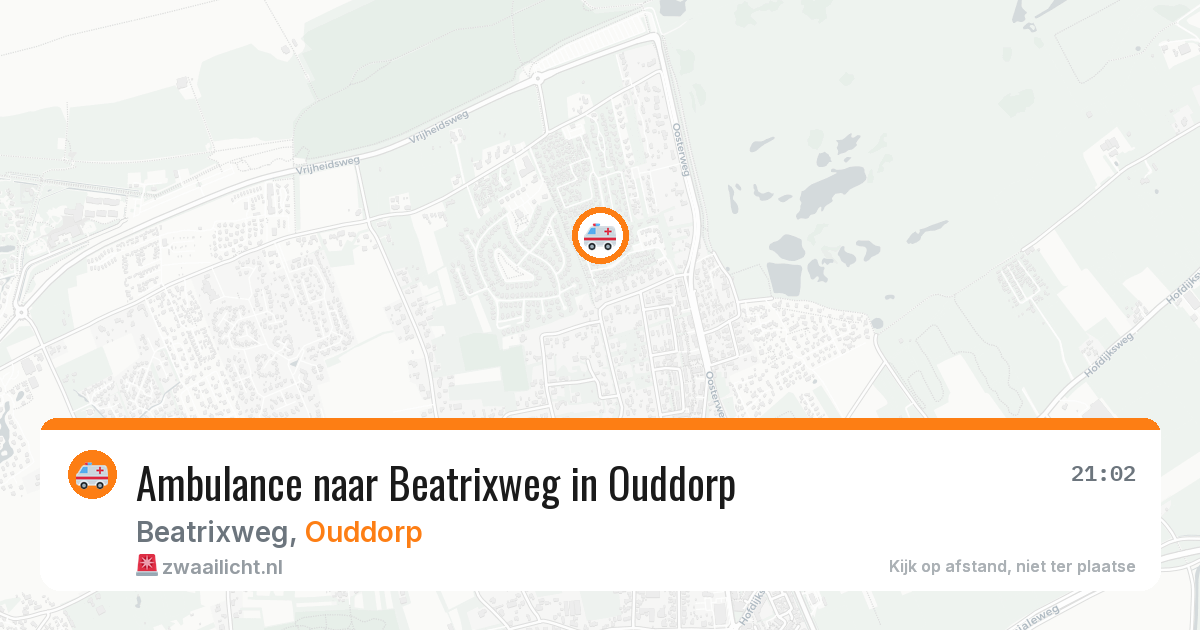 Ambulance naar Beatrixweg in Ouddorp — 19 mei 2026