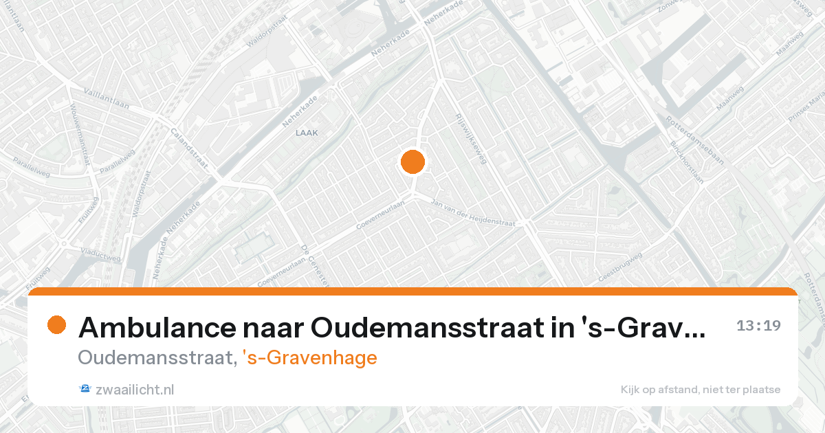 Ambulance naar Oudemansstraat in 's-Gravenhage — 30 jan 2026