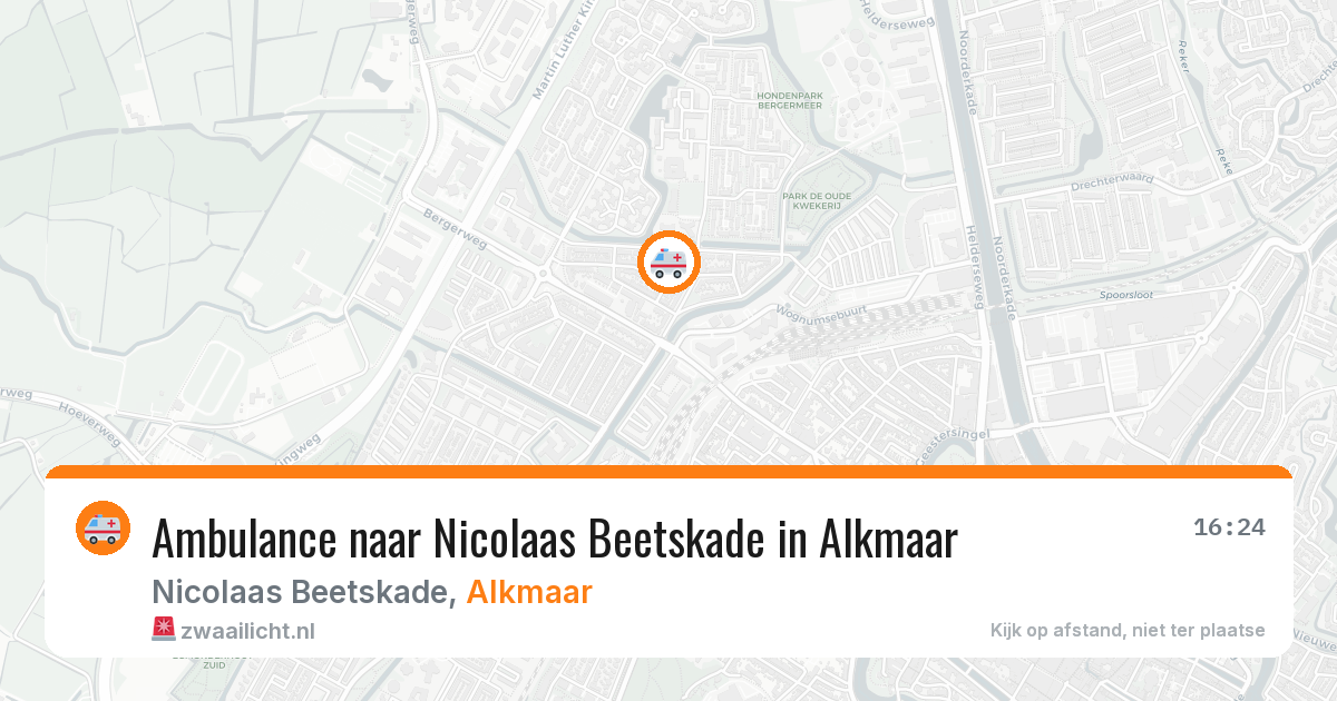 Ambulance naar Nicolaas Beetskade in Alkmaar — 14 aug 2026