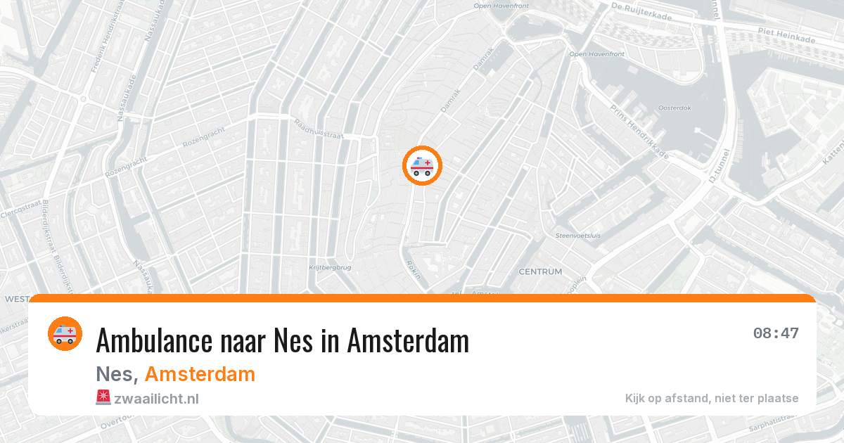 Ambulance naar Nes in Amsterdam — 15 jun 2026