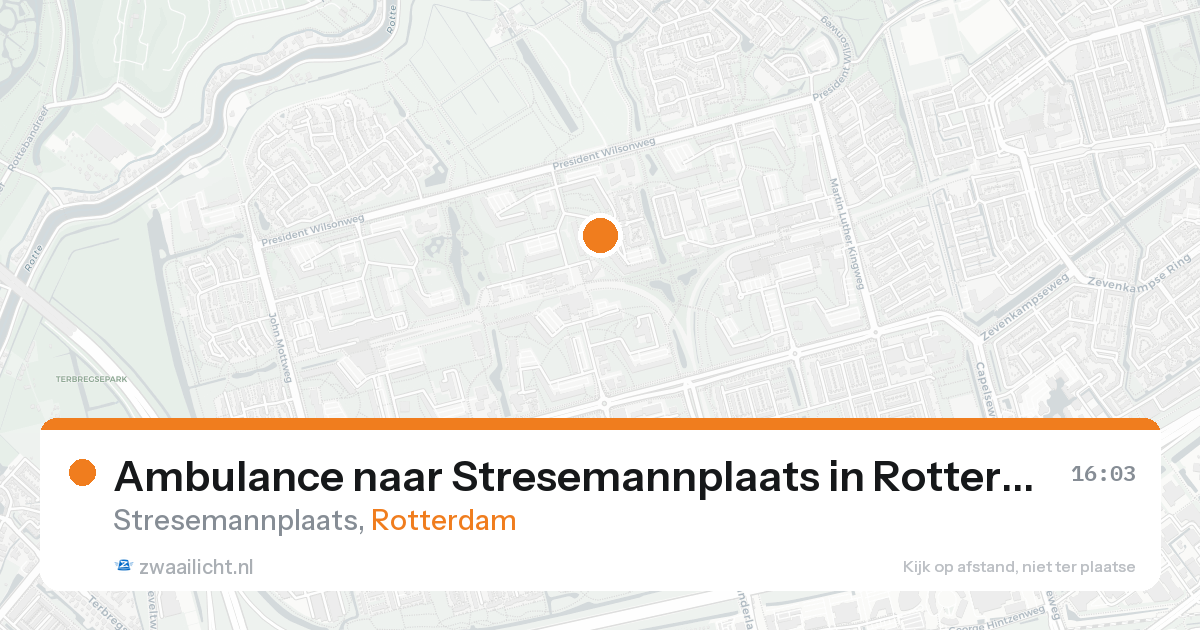 Ambulance naar Stresemannplaats in Rotterdam — 30 jun 2026