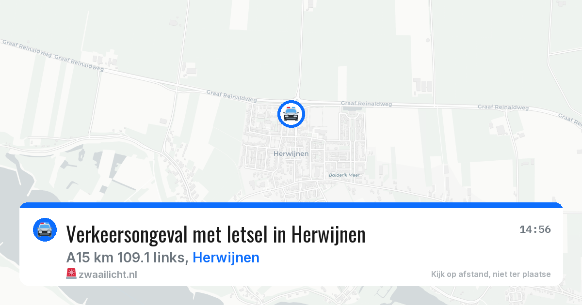 Verkeersongeval met letsel in Herwijnen — 24 jul 2026