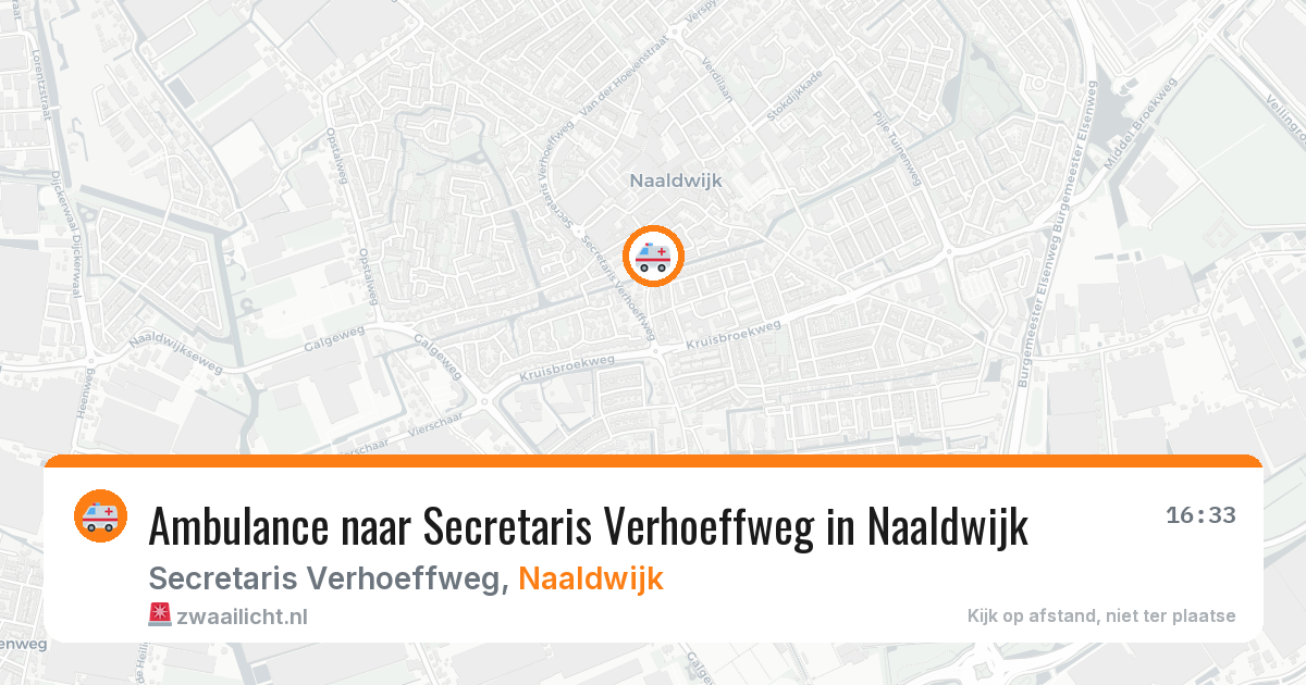 Ambulance naar Secretaris Verhoeffweg in Naaldwijk — 15 feb 2026