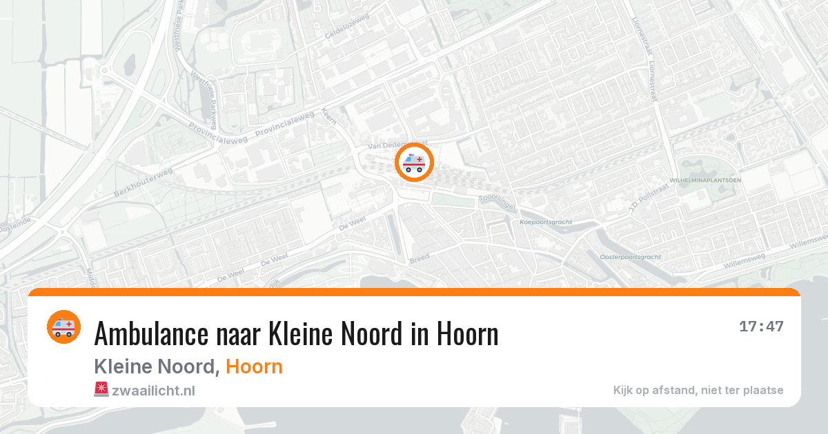 Ambulance naar Kleine Noord in Hoorn — 18 mrt 2026