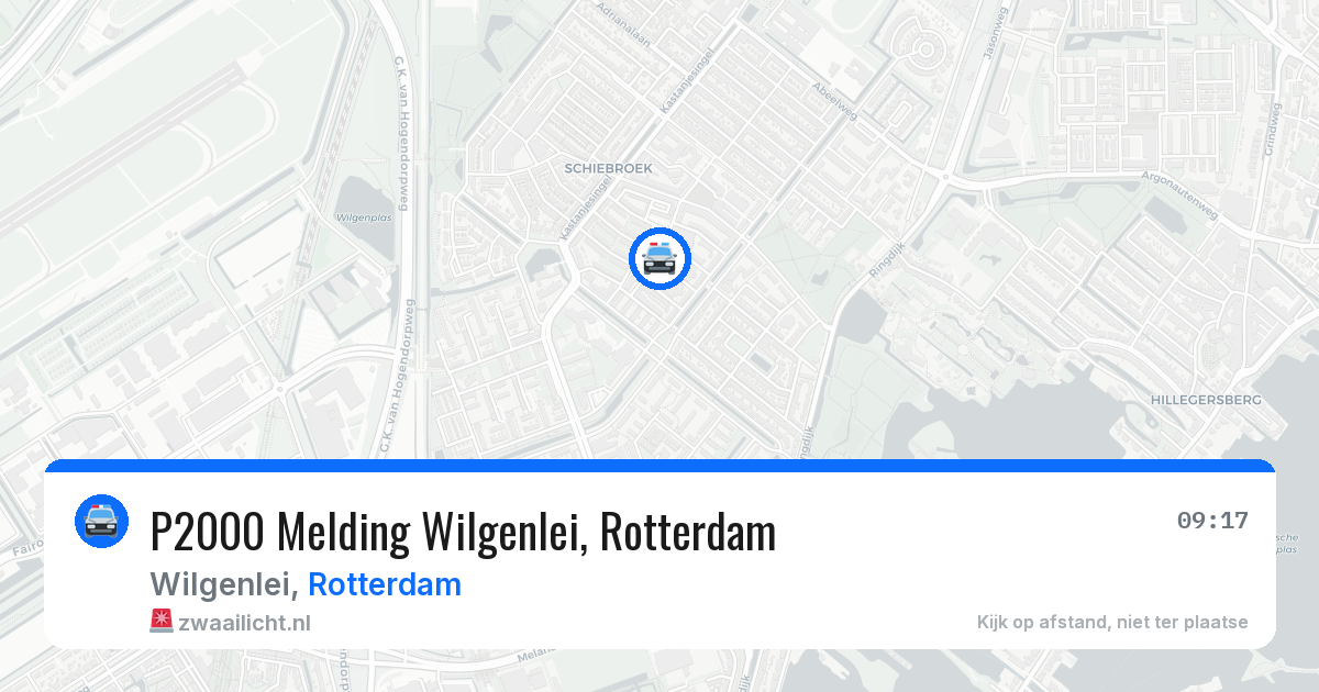 P2000 Melding Wilgenlei, Rotterdam — 25 jun 2026