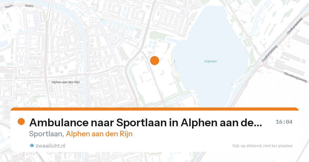 Ambulance naar Sportlaan in Alphen aan den Rijn — 27 aug 2026