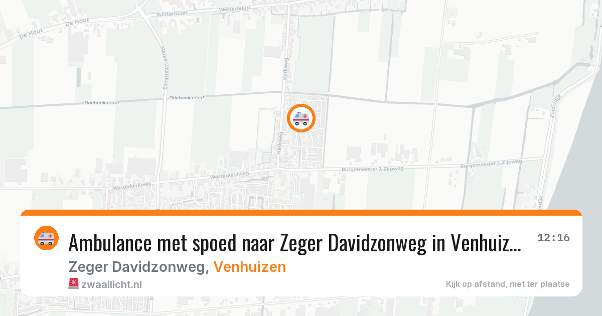 Ambulance met spoed naar Zeger Davidzonweg in Venhuizen — 14 jun 2026