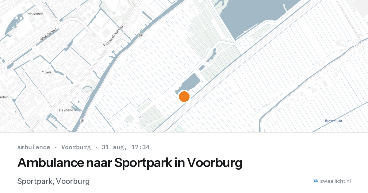 Ambulance naar Sportpark in Voorburg — 31 aug 2026