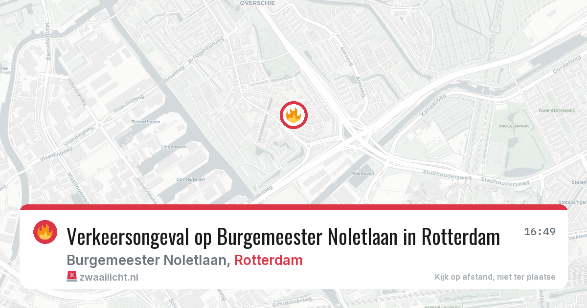 Verkeersongeval op Burgemeester Noletlaan in Rotterdam — 23 apr 2026