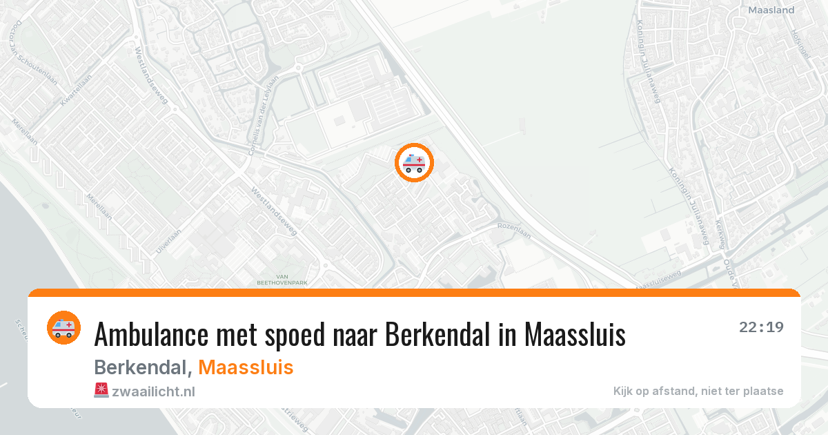 Ambulance met spoed naar Berkendal in Maassluis — 8 aug 2026