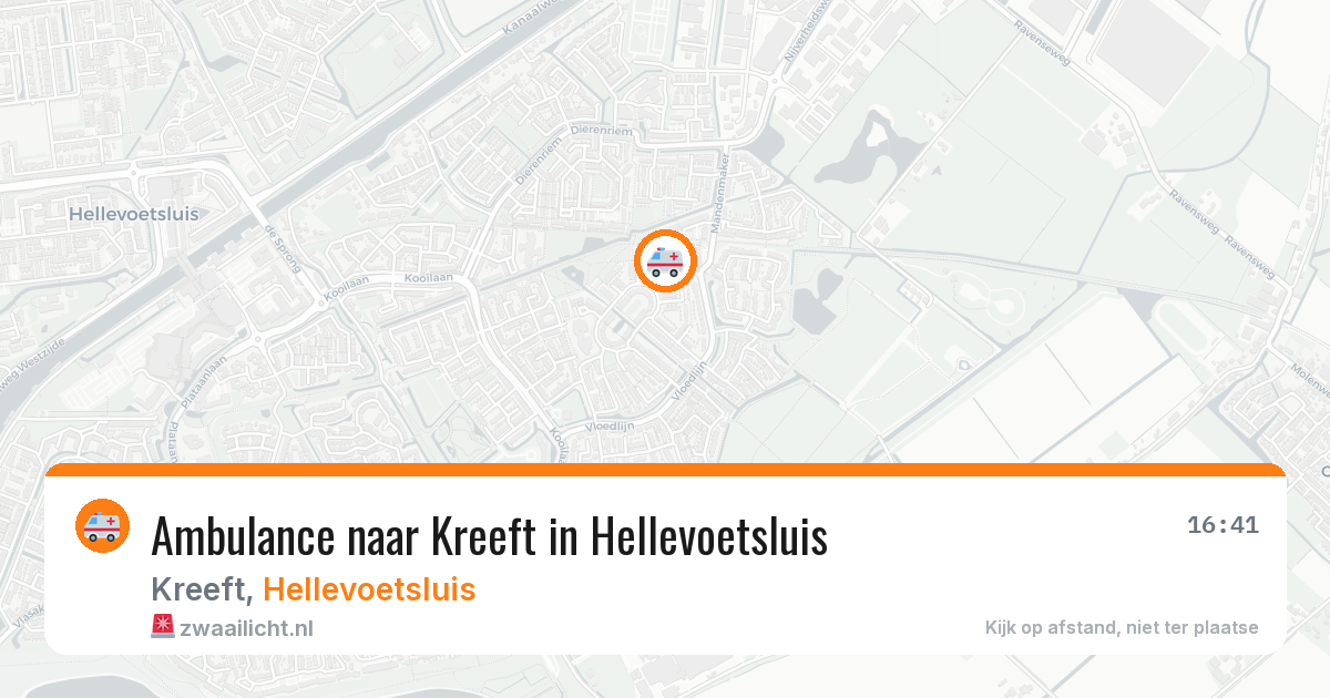 Ambulance naar Kreeft in Hellevoetsluis — 21 jun 2026