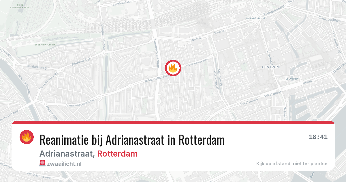 Reanimatie bij Adrianastraat in Rotterdam — 23 jun 2026