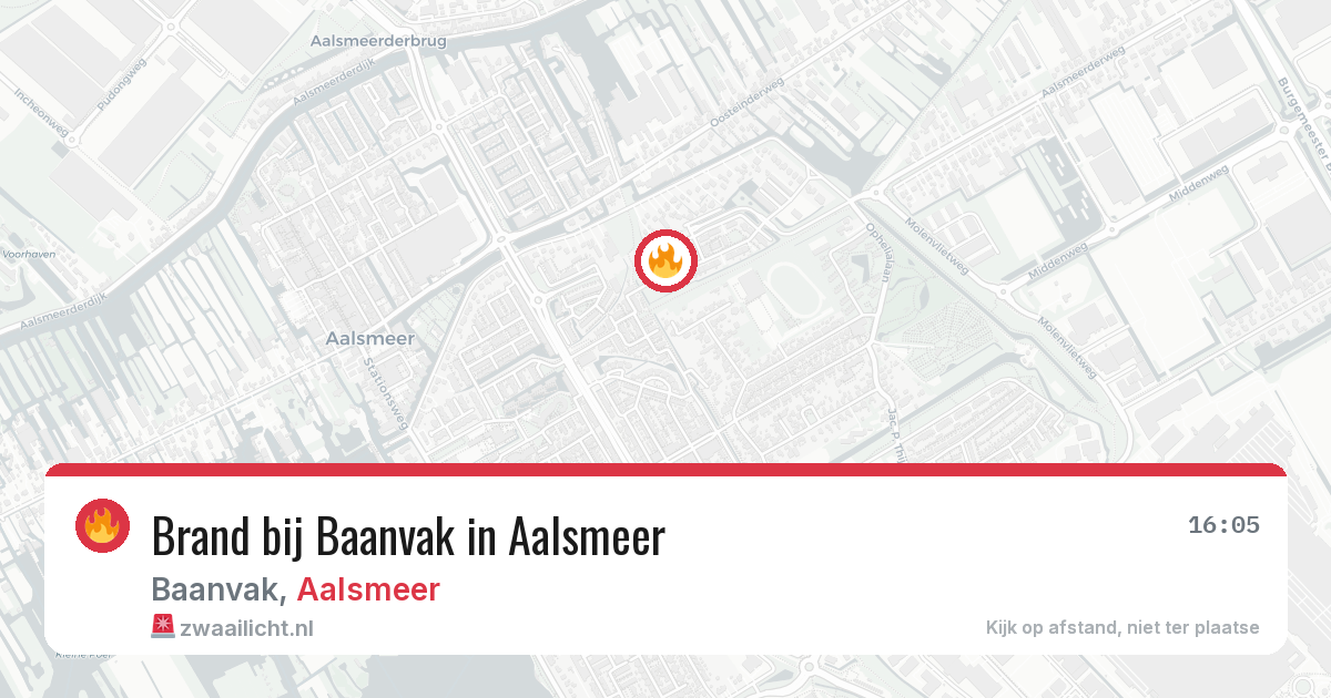 Brand bij Baanvak in Aalsmeer — 5 jun 2026