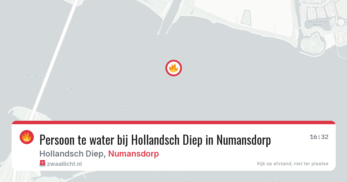 Persoon te water bij Hollandsch Diep in Numansdorp — 8 jul 2026