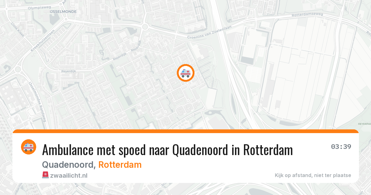 Ambulance met spoed naar Quadenoord in Rotterdam — 27 apr 2026
