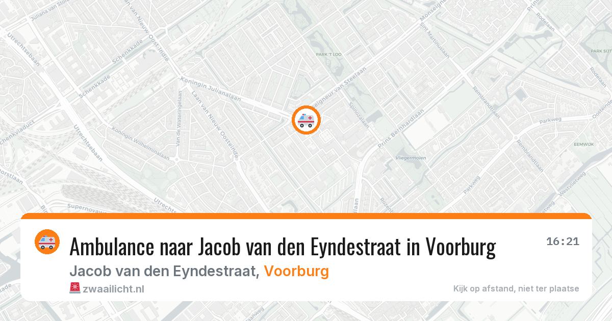 Ambulance naar Jacob van den Eyndestraat in Voorburg — 4 mrt 2026