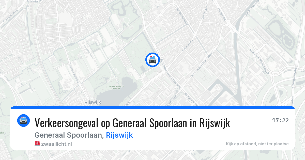 Verkeersongeval op Generaal Spoorlaan in Rijswijk — 1 jun 2026