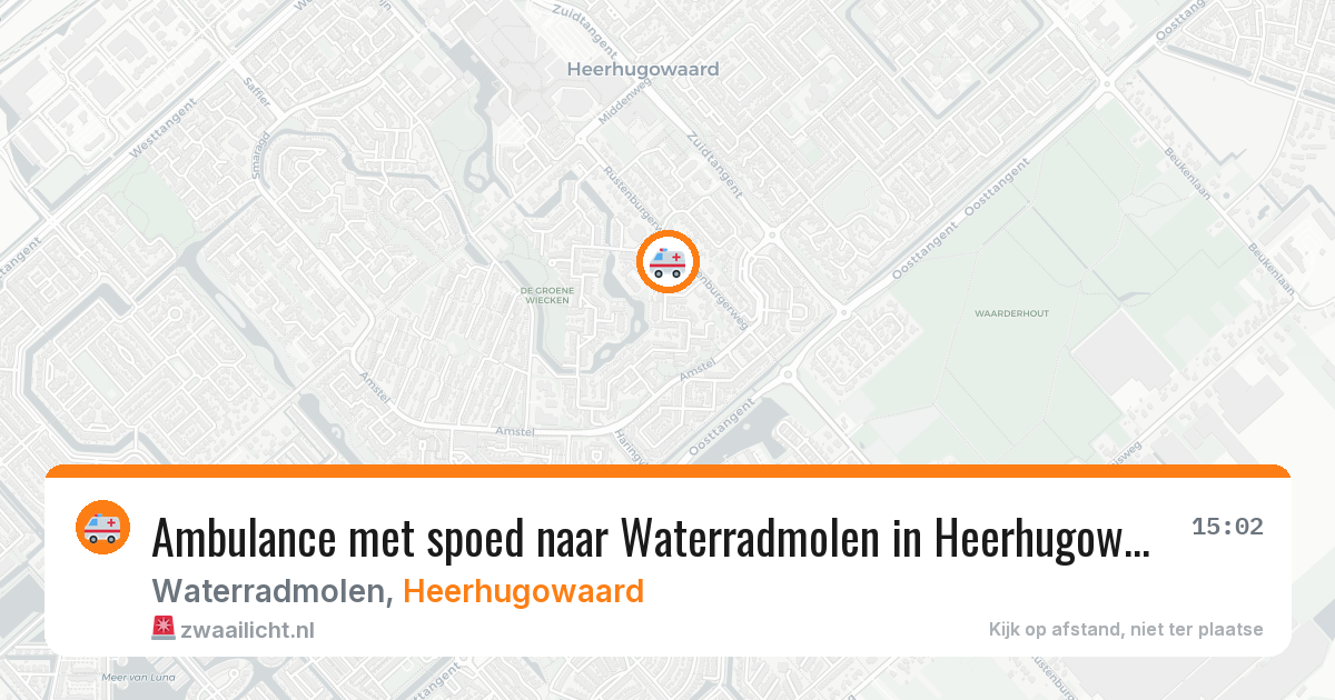 Ambulance met spoed naar Waterradmolen in Heerhugowaard — 2 mei 2026