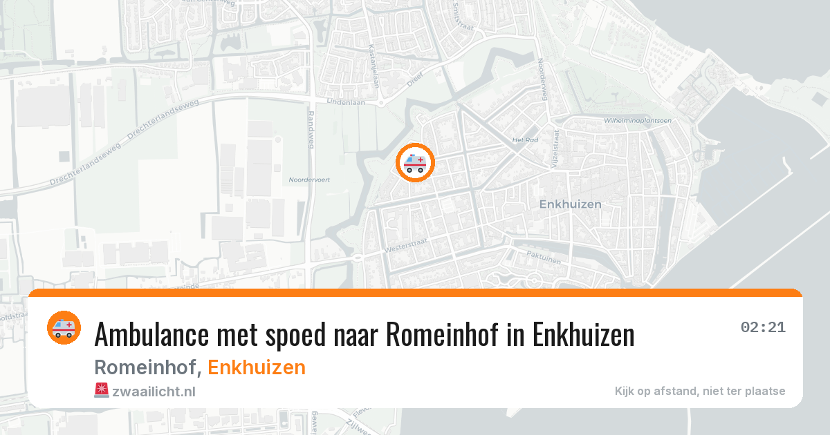 Ambulance met spoed naar Romeinhof in Enkhuizen — 8 jun 2026