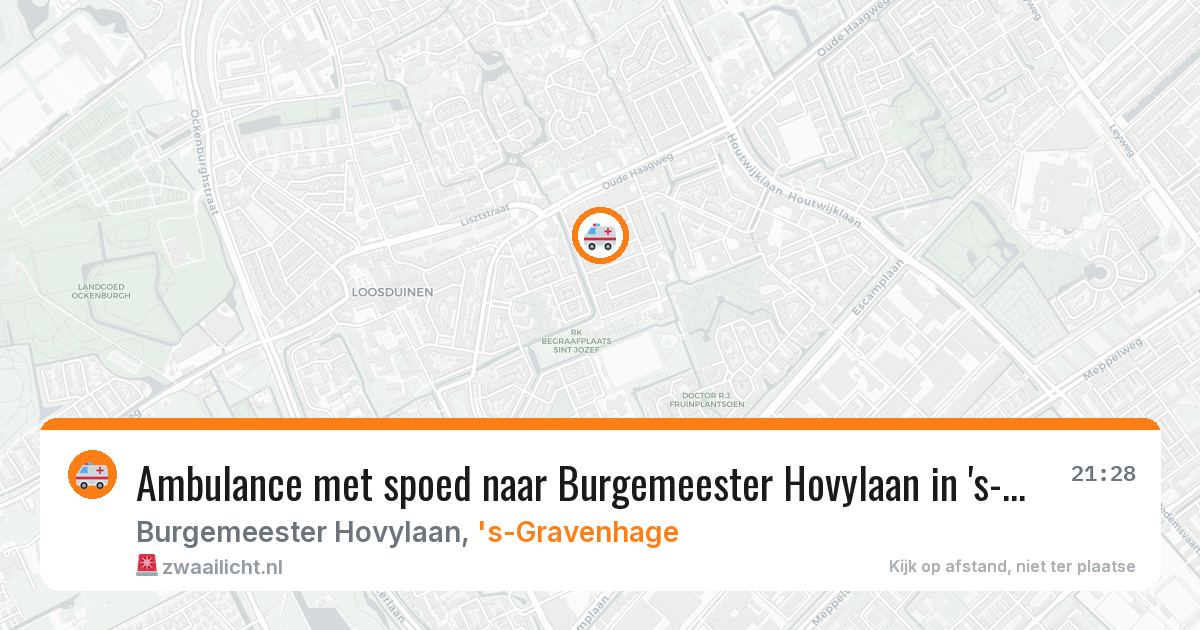 Ambulance met spoed naar Burgemeester Hovylaan in 's-Gravenhage — 5 jun 2026