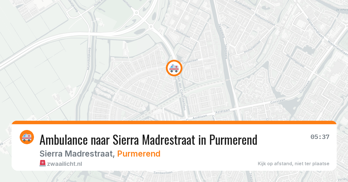 Ambulance naar Sierra Madrestraat in Purmerend — 30 jul 2026