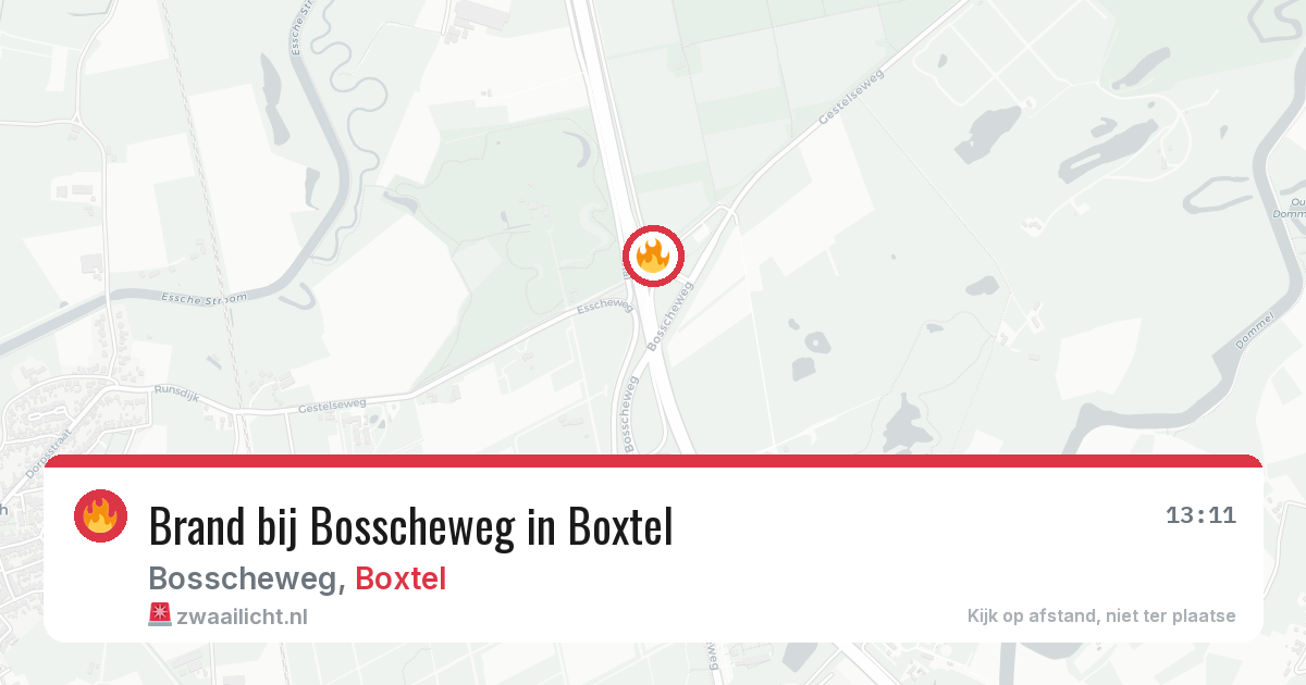 Brand bij Bosscheweg in Boxtel — 28 jul 2026