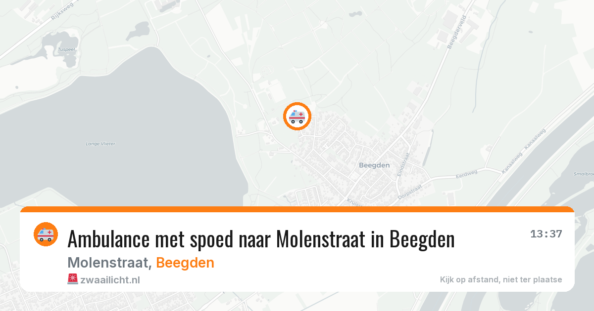 Ambulance met spoed naar Molenstraat in Beegden — 17 mei 2026