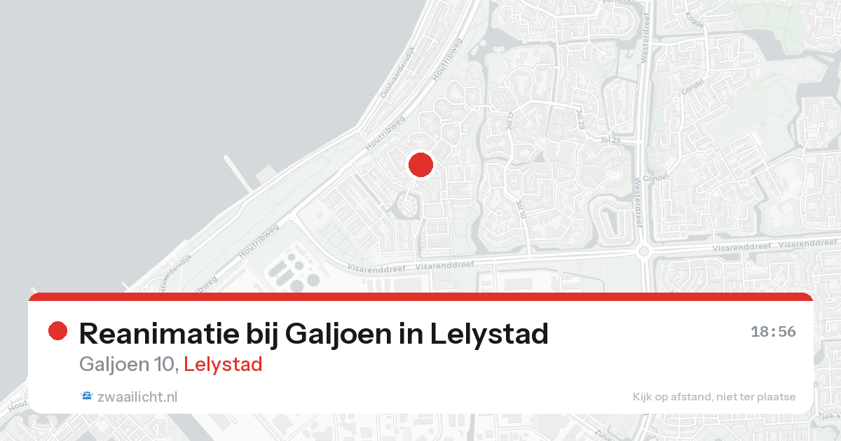 Reanimatie bij Galjoen in Lelystad — 21 aug 2026