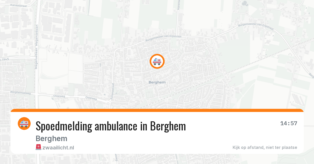 Spoedmelding ambulance in Berghem — 23 jan 2026