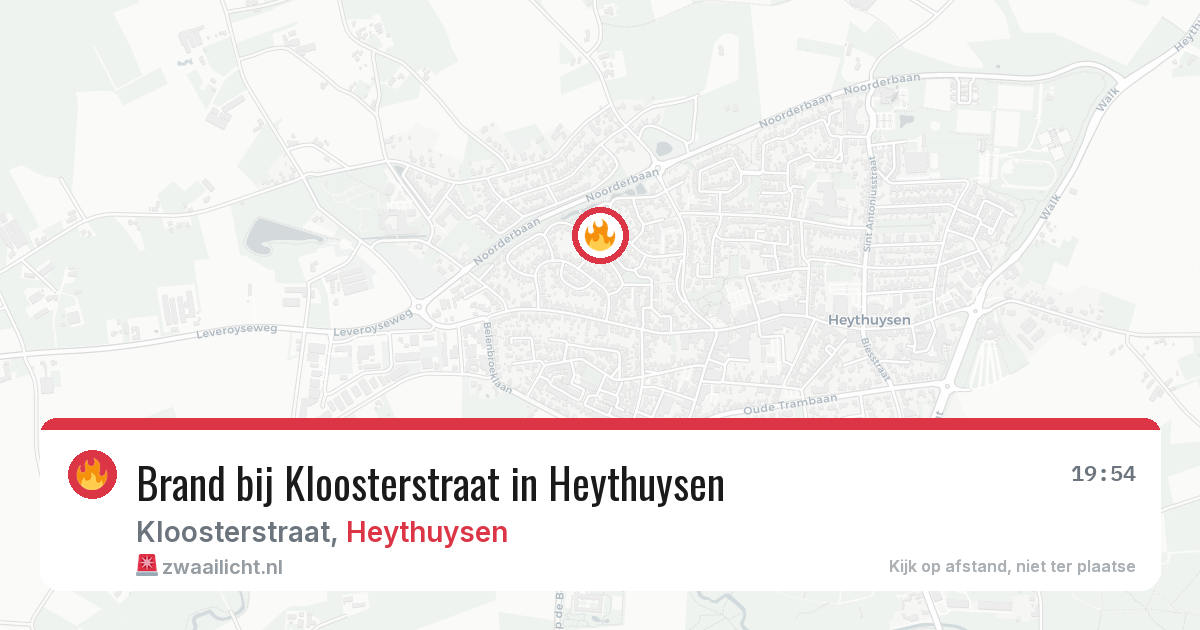 Brand bij Kloosterstraat in Heythuysen — 8 jun 2026