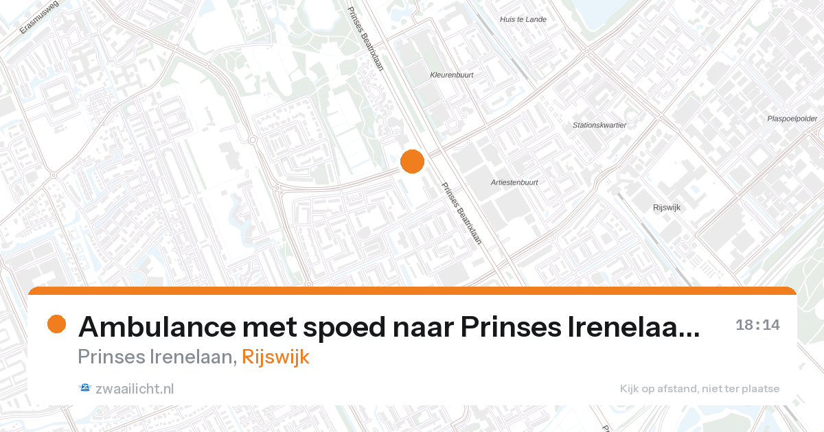 Ambulance met spoed naar Prinses Irenelaan in Rijswijk — 28 aug 2026