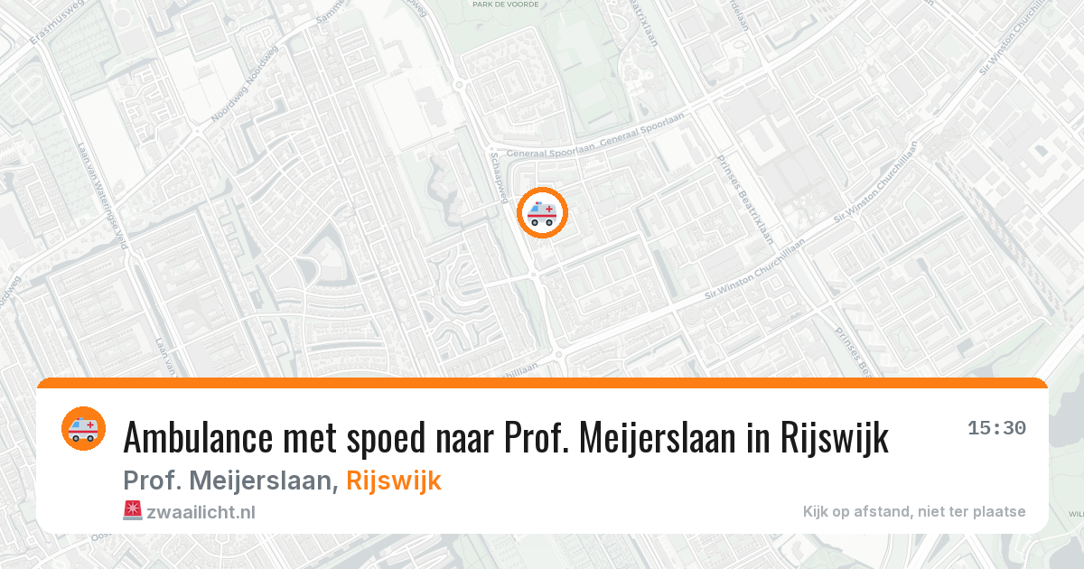 Ambulance met spoed naar Prof. Meijerslaan in Rijswijk — 16 jun 2026