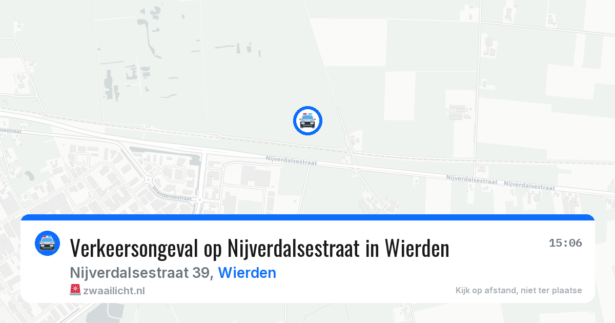 Verkeersongeval op Nijverdalsestraat in Wierden — 16 feb 2026