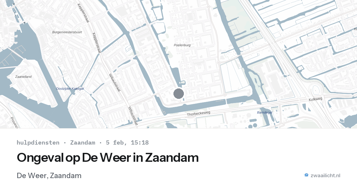 Ongeval op De Weer in Zaandam — 5 feb 2026