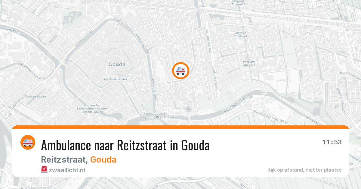 Ambulance naar Reitzstraat in Gouda — 12 jun 2026