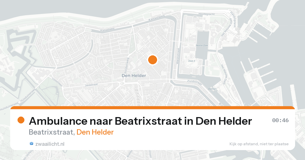 Ambulance naar Beatrixstraat in Den Helder — 21 aug 2026