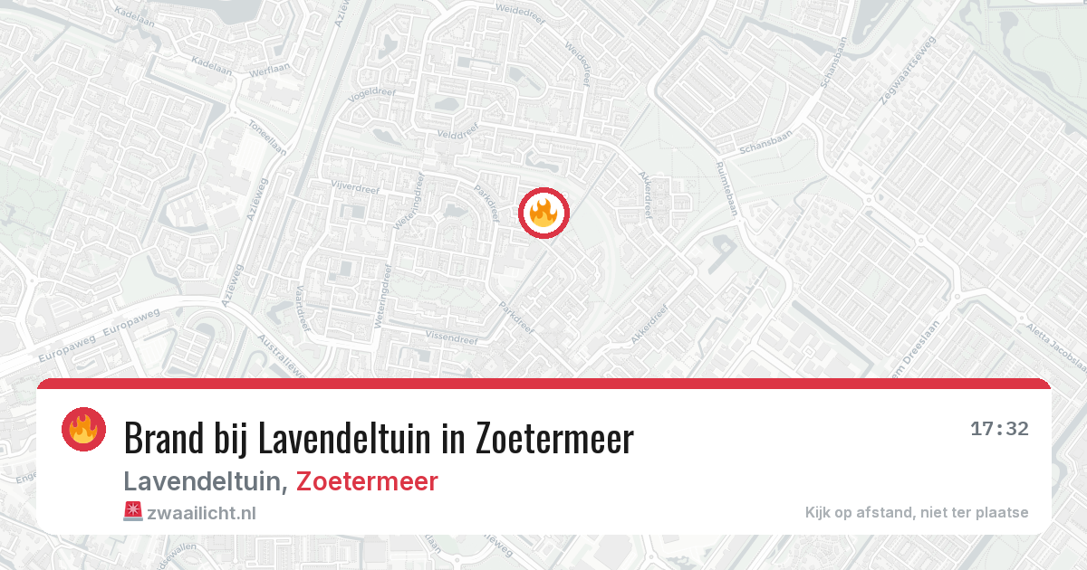 Brand bij Lavendeltuin in Zoetermeer — 5 jun 2026