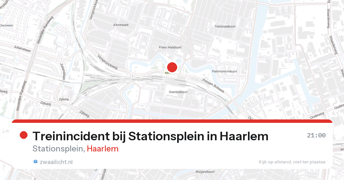 Treinincident bij Stationsplein in Haarlem — 27 aug 2026
