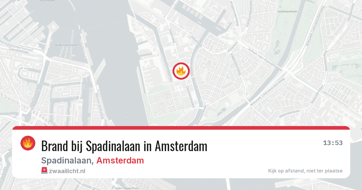 Brand bij Spadinalaan in Amsterdam — 15 jul 2026
