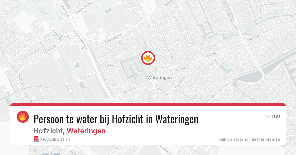 Persoon te water bij Hofzicht in Wateringen — 29 jul 2026