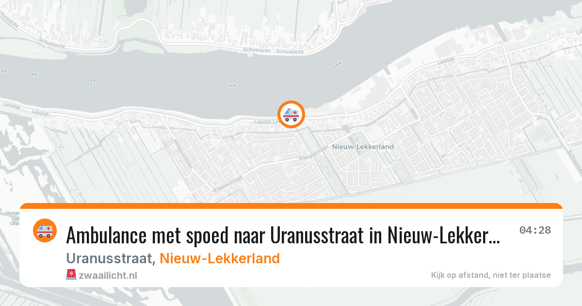 Ambulance met spoed naar Uranusstraat in Nieuw-Lekkerland — 10 jul 2026